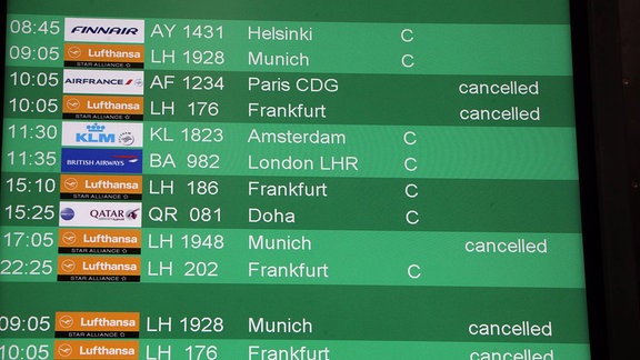 Auswirkungen der Corona-Pandemie: Zahlreiche Flüge fallen im April am Berliner Flughafen Tegel aus