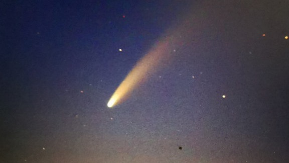Hörerbilder vom Komet Neowise: Christian Frank aus Apolda, Foto aufgenommen vom Stausee Wechmar