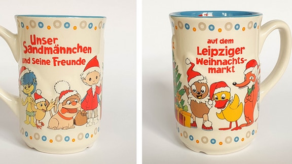 2 Tassen verziert mit allen Figuren aus der Sesamstraße.