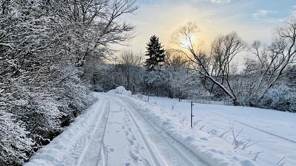 Schnee und Sonne in Crock/Auengrund