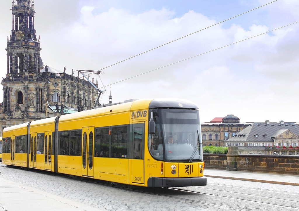 Dresden straßenbahn in Vorortbahn Cotta